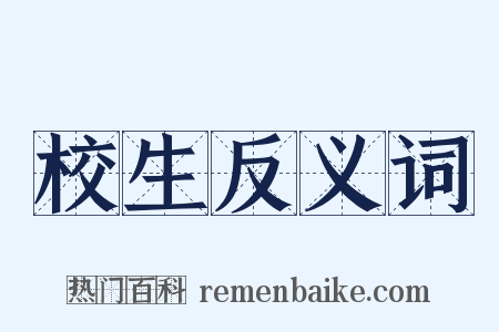 校生反义词是什么意思的图片